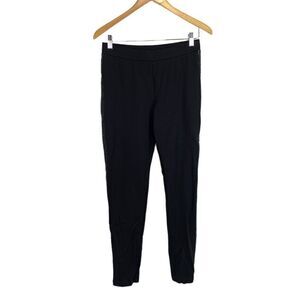 ZOE Black Faux Leather Side Panel Pants